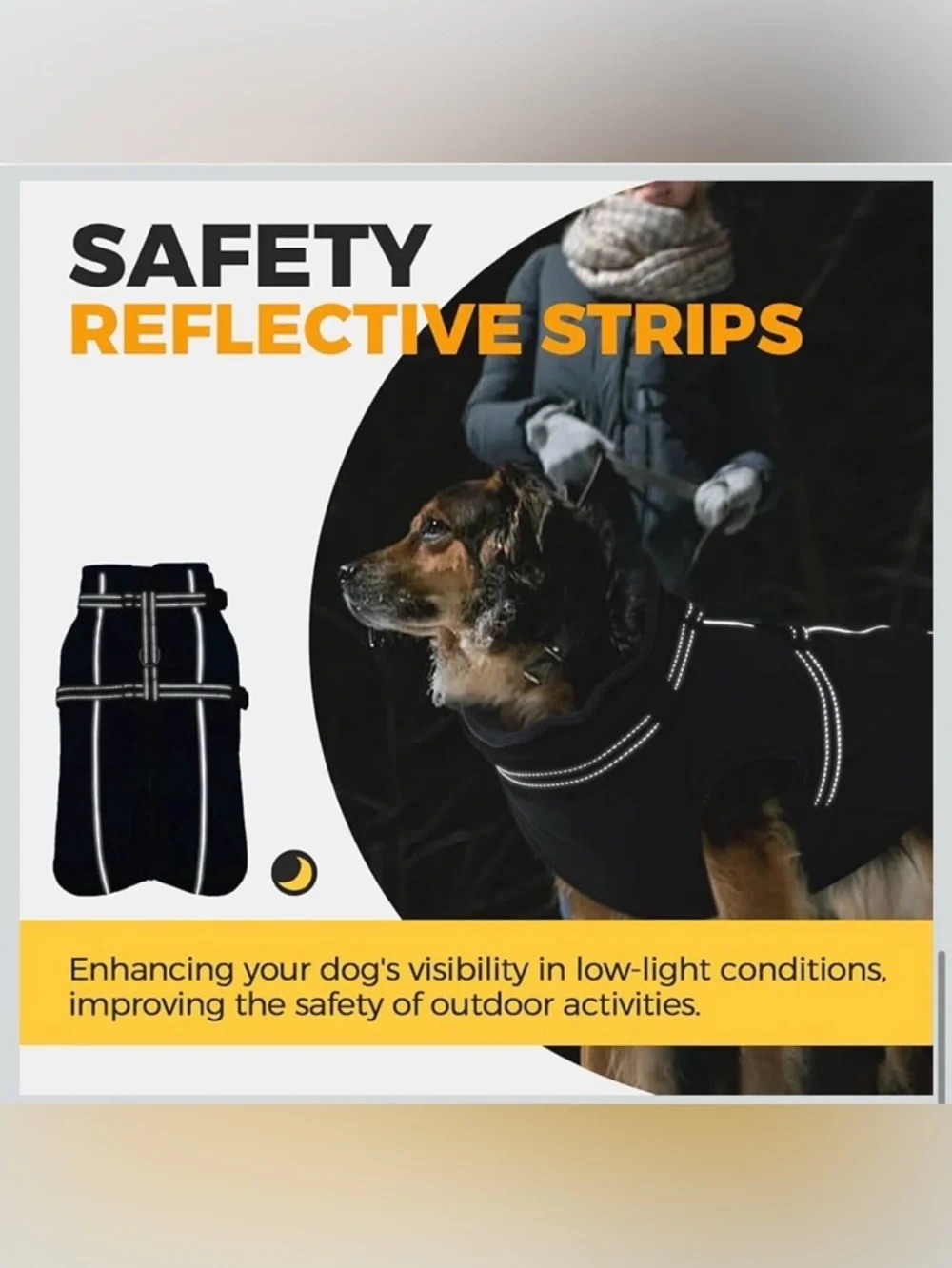 Lelepet Coat For Large Dogs Waterproof W/Harness Built In Reflective XL 917-12